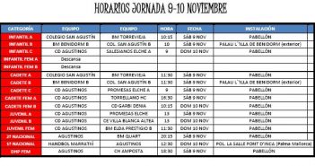 Horarios Agustinos